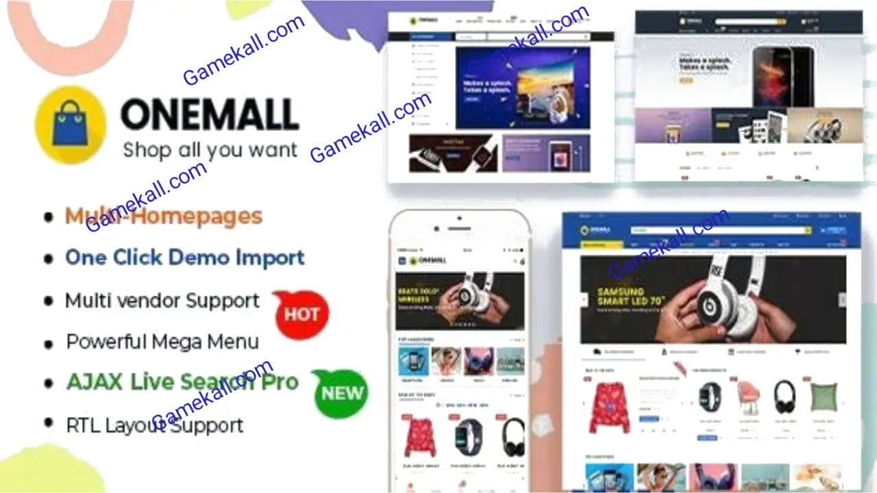 OneMall – eCommerce MarketPlace WooCommerce WordPress Theme (Mobile Layouts Included)