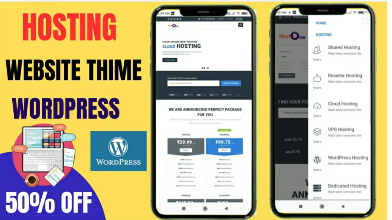 WordPress hosting website theme