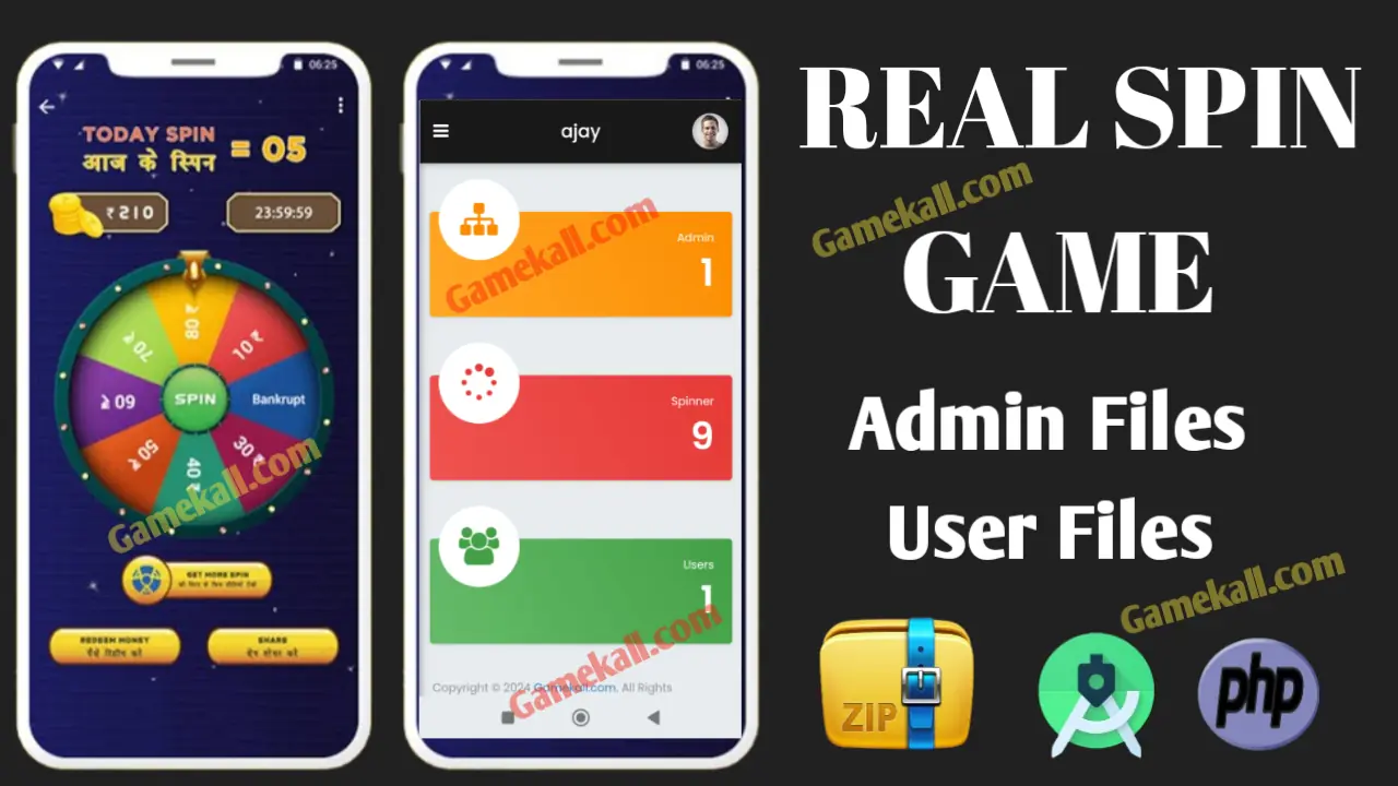 REAL SPIN GAME ADMIN FILES USER FILES